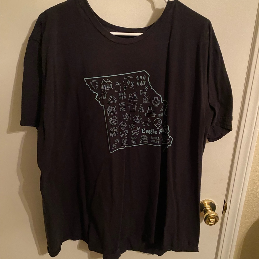Eagle Sky Graphic T-Shirt - Black